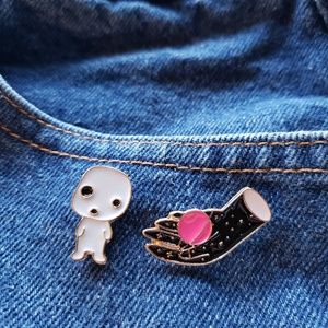 Alien Planet Space Hand Galaxy Enamel Pin